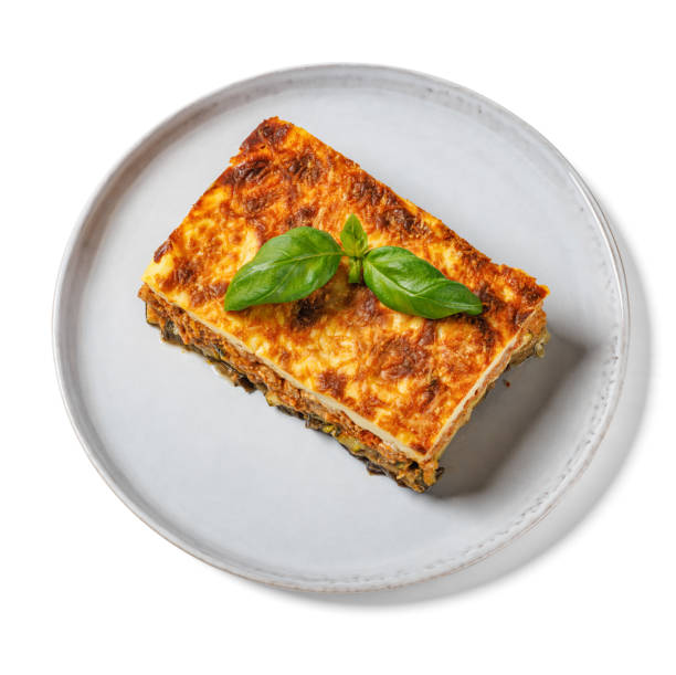 istock Moussaka, greek beef and eggplant dish, top view 2196166005