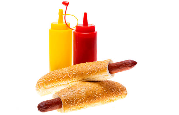 Snacks: Hotdog Isolated on White Background
