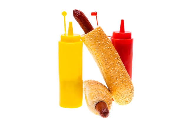 Snacks: Hotdog Isolated on White Background