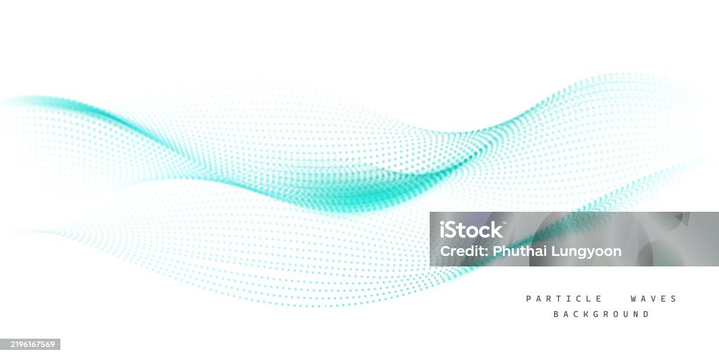 Flowing Particles Form Waves A Gradient Light Pattern Modern Technology ...