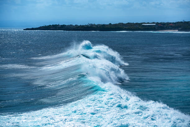 Ocean Waves Crashing in Bali, Indonesia