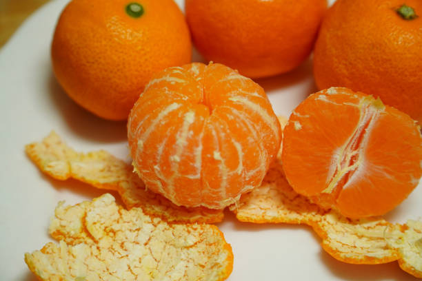 a plate of citrus fruits