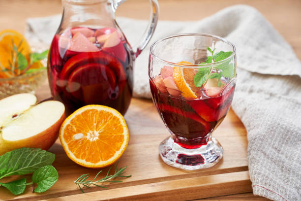 istock Refreshing Homemade Sangria with Fresh Fruits and Cinnamon 2196173329