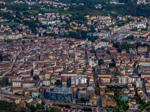 istock Trento Aerial View from Sardagna cable car 2196173636
