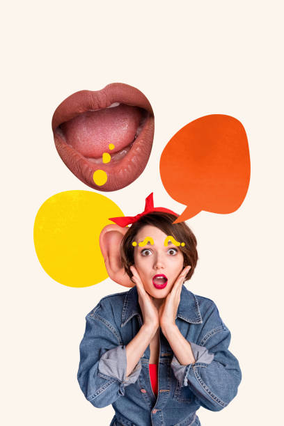 istock 3d artwork graphics collage painting of impressed funky lady listening rumors empty space isolated white color background 2196173760