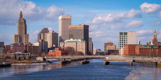 istock Providence City Skyline over the Providence River in Rhode Island 2196176236