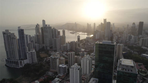 Aerial of Skyscrapers in Punta Pacifica, Panama City