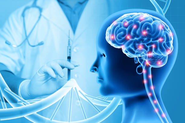 istock Neural stem cell therapy. Medicine injected to regenerate brain. 3d illustration 2196186702