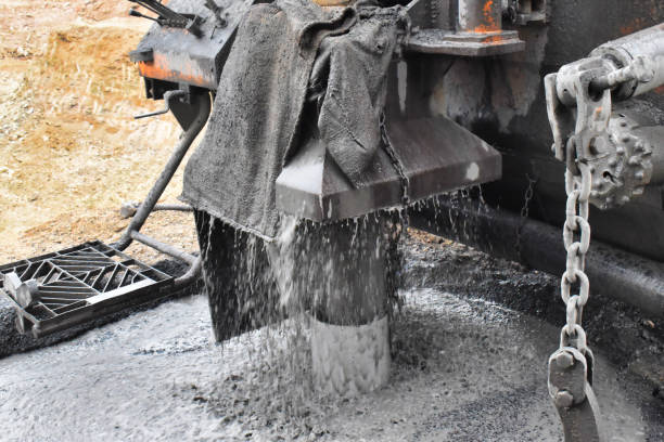 istock The water flowing artesian well from the land when the groundwater hole drilling machine installed for the water supply. 2196187199