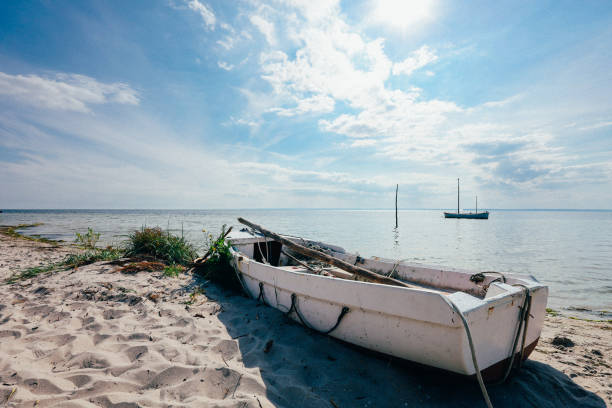 Fishing Boat on a Sea Coast