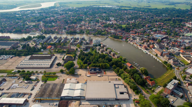 istock Aerial view around the downtown of Leer 2196193067