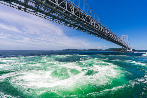 Naruto Whirlpools in the Naruto Strait, Japan.