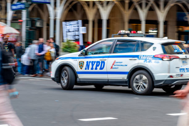 NYPD SUV in Midtown Manhattan. New York City, USA