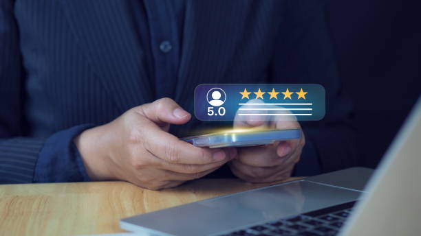 istock Customer Review and Feedback Rating on Smartphone. A User Centric Perspective in Digital Business and Online Services 2196199252