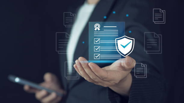 istock Businessman checking steps through document with a list of checkboxes ,regulation ,practices and policies ,Terms and conditions 2196200584