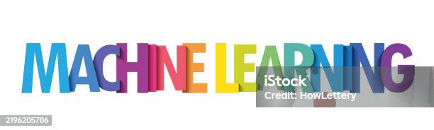 Machine Learning Colorfull Machine Learning Colorful Typography Banner Stock Illustration ...