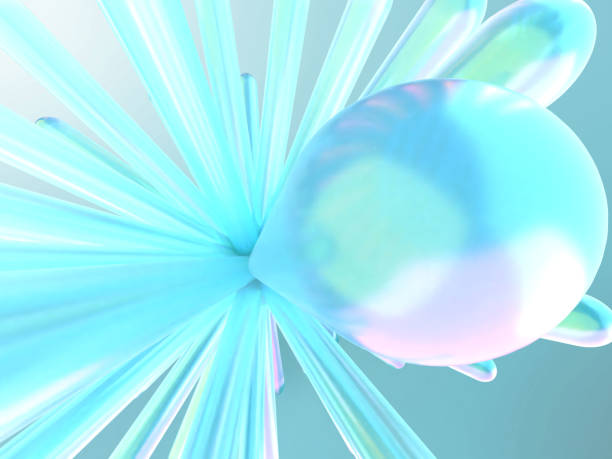 istock 3D illustration of a crystal flower illuminated by fantastic light 2196210165