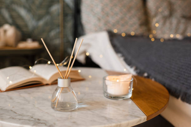 istock Home liquid perfume with candle 2196210172