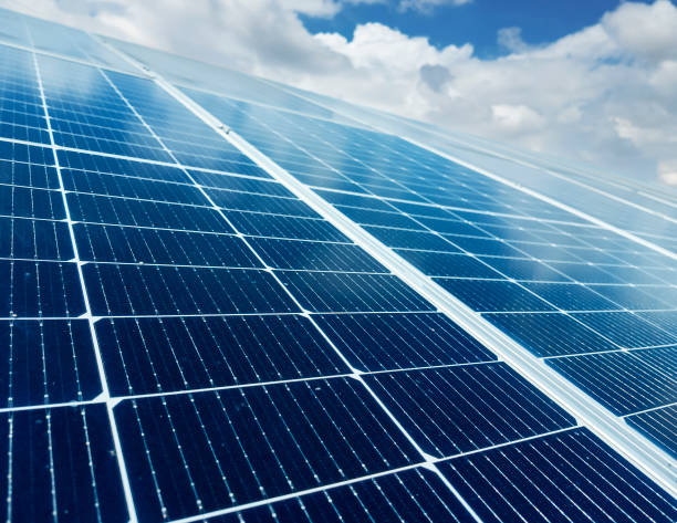 istock Close-Up of Solar Panels Under a Bright Sky 2196214873