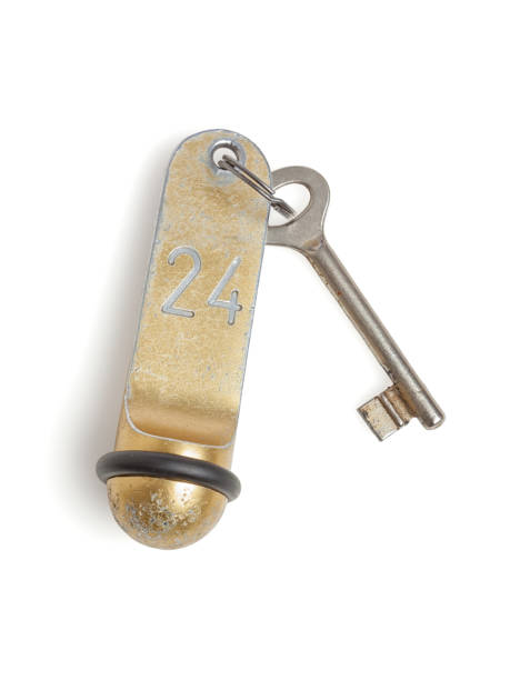 istock Hotel key with room number tag 2196214893