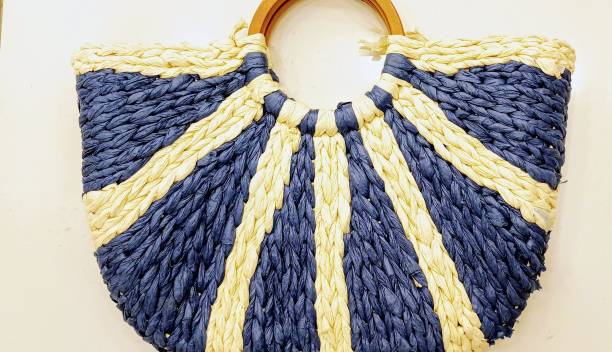 istock Rattan woven women's bag. 2196216050