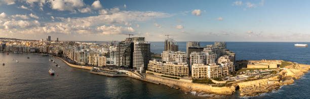 Aerial image in Malta during winter holidays on a sunny day!