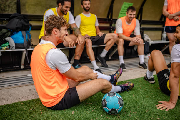 istock Men enjoying teamwork and camaraderie during soccer practice in Sydney, Australia 2196223520