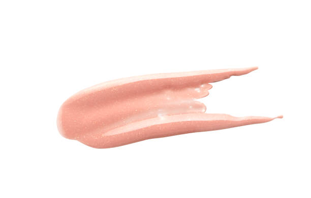 istock Peach Gel Polish Swatch with Glitter Isolated on White Background 2196223980