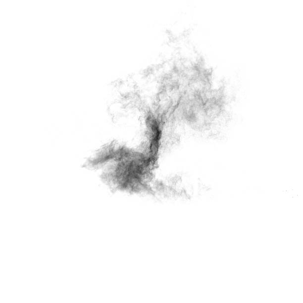 istock Black and white image of a cloud of smoke 2196230118