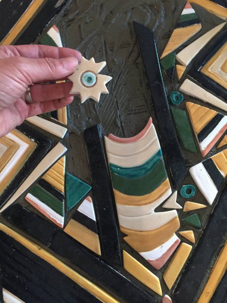 istock Colorful Homemade Ceramic mosaique being Made 2196230769