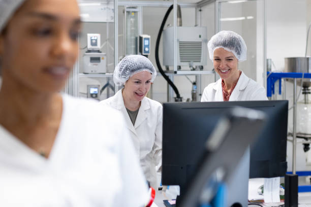 istock Digital control of the work process in the pharmaceutical production process 2196233625