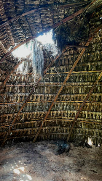 istock Interior of an indigenous hut in Brazil. 2196234600