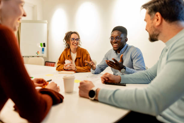 istock Young business team discussing during a meeting in the office 2196235522