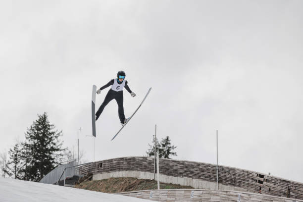 Oberstdorf, Germany - March, 14th - 2024: Ski flying hill Heini Klopfer, start tower