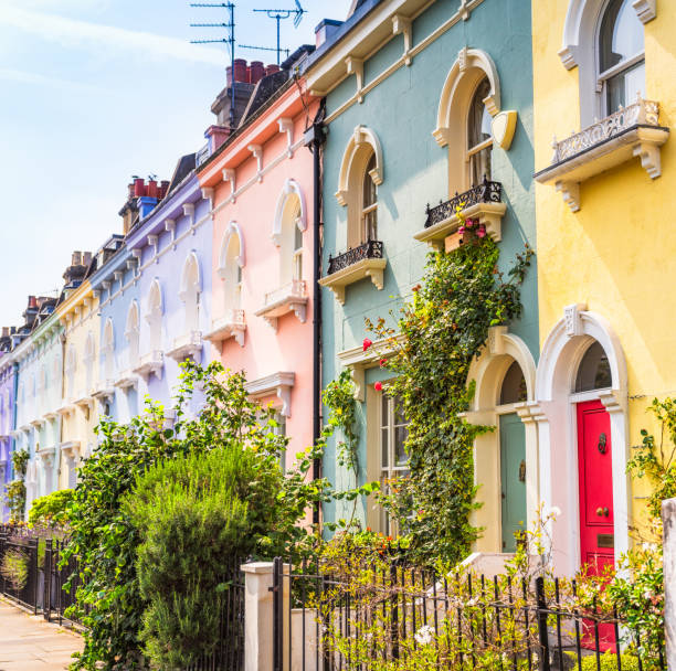 istock Pastel coloured terraced houses 2196237883