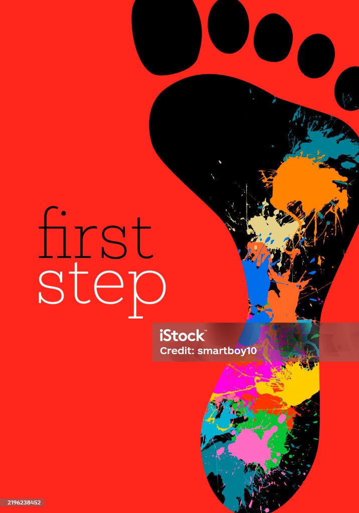 Abstract Footsteps Footprints Concept Stock Illustration - Download Image Now - Abstract ...