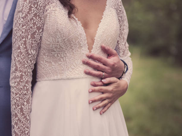 istock Bride and groom lovely couple during their wedding ceremony 2196238599