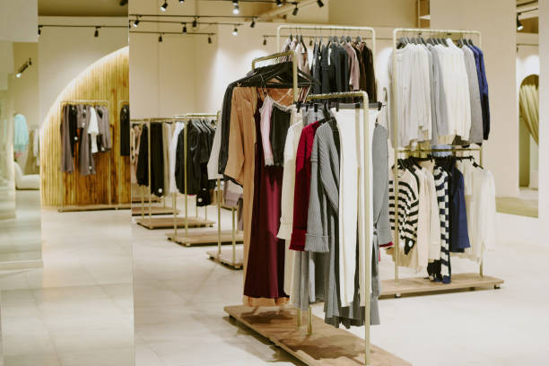 istock Designer Female Clothes on Hangers 2196239866