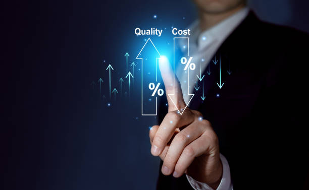 istock Company strategy and effective business management for increase. Cost and quality control for company performance. Increase quality and cost optimization. 2196253092