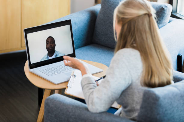istock Online Therapy Session: Mental Health Support via Video Call 2196253360