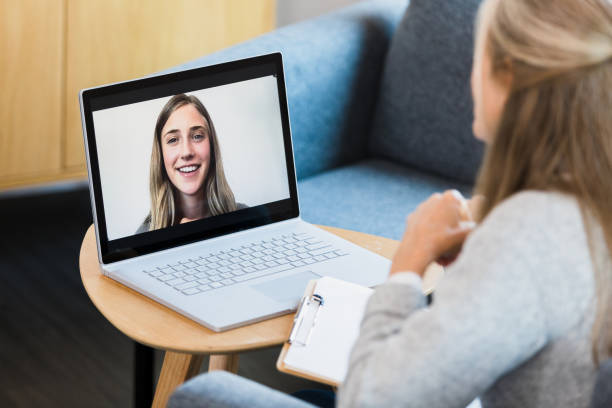 istock Online Therapy Session:  Mental Health Support via Video Call 2196253368