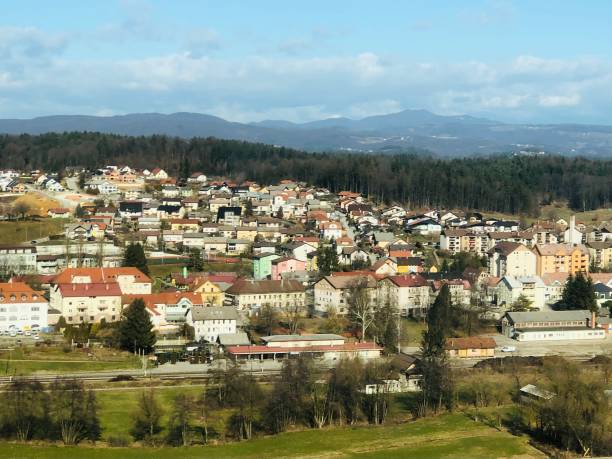 istock Grassland and village in Slovenia 2196262954