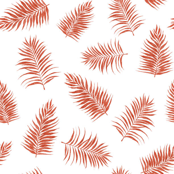 istock Colorful palm leaves pattern on a white background ideal for home decor and fashion designs 2196265242