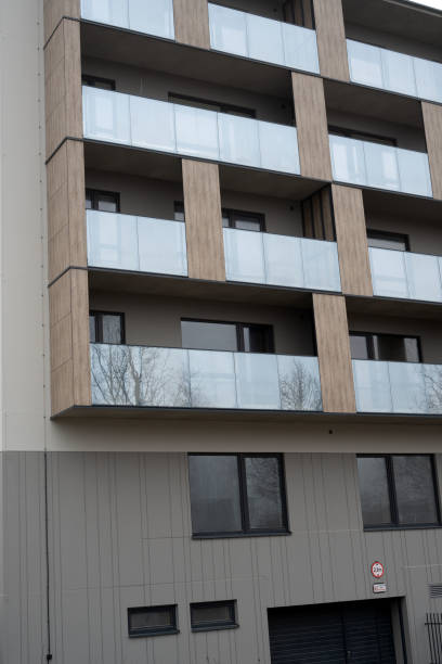 istock Modern apartment building with sleek balconies showcasing contemporary architecture and innovative design elements in urban residential construction 2196268113