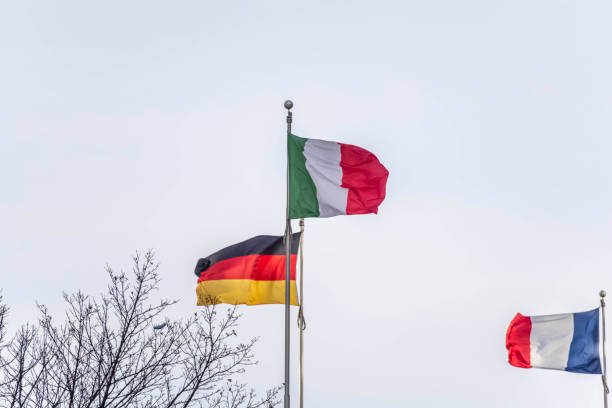 istock The Italian, German, and French flag 2196268238