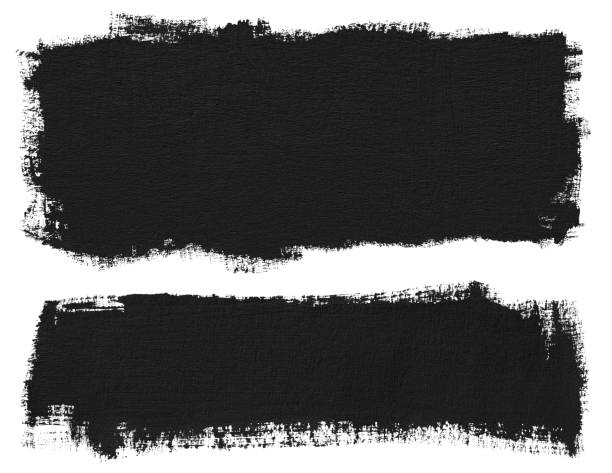 istock Black block of gouache paint brush 2196269967