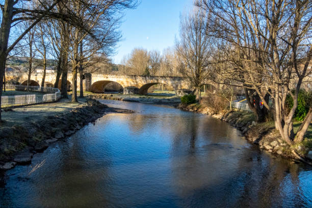 Aguilar de Campo in the province of Palencia, historic center along the river Pisuerga.
