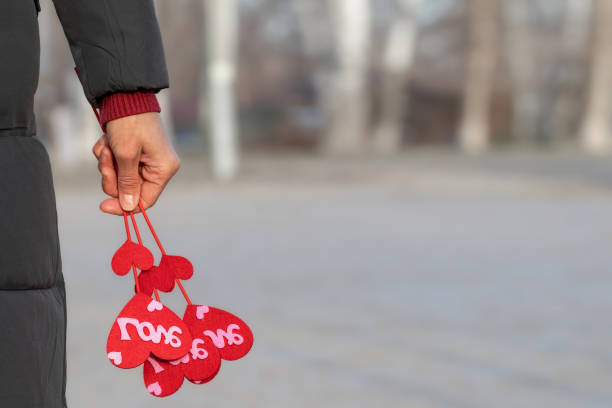 Valentines Day background with hearts.Holiday ending concept.