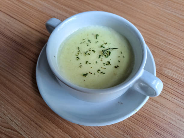 istock Potato Cream Soup In Bowl. Food Menu. 2196277603