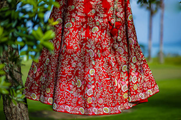 istock Indian Hindu bride's wedding outfit 2196280290